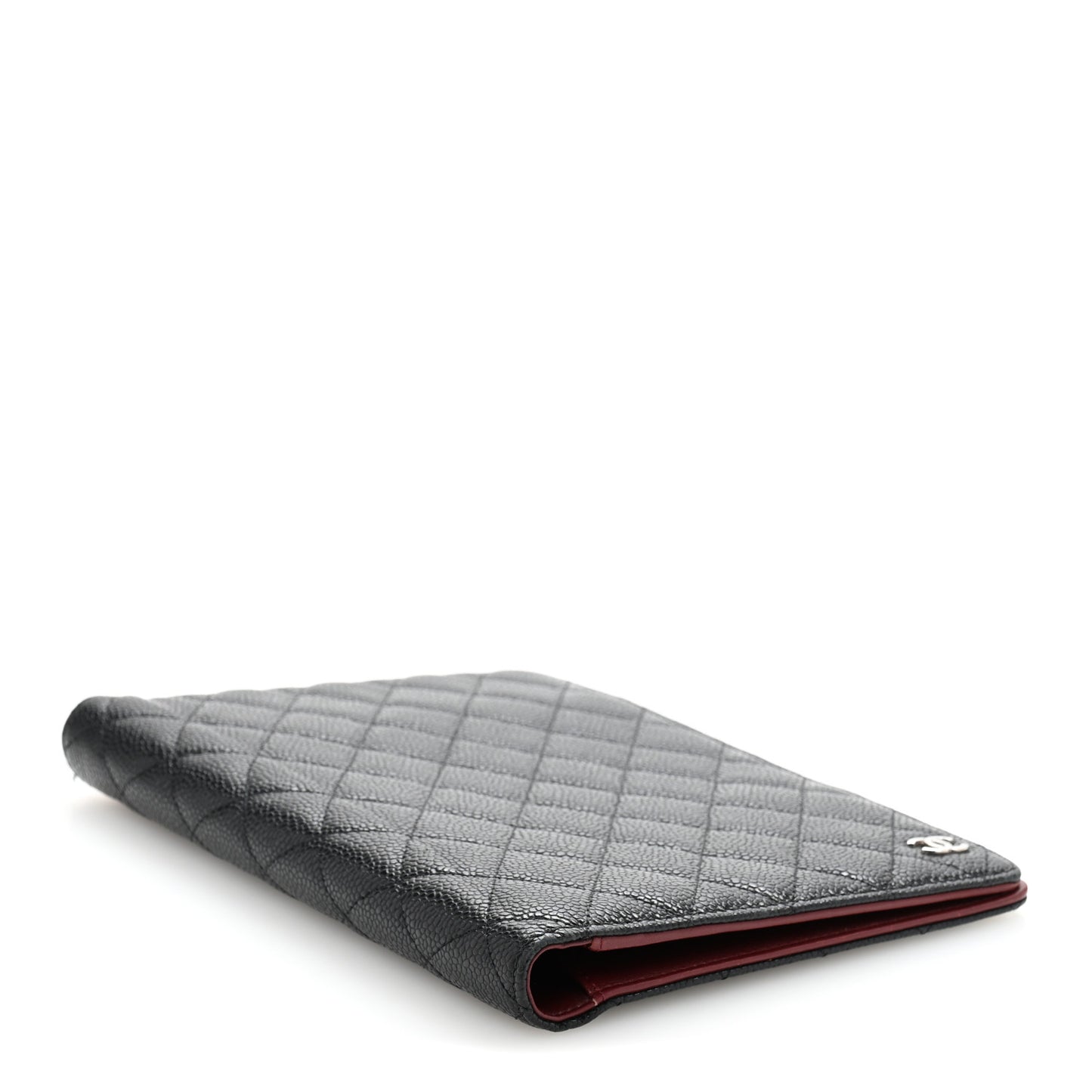Caviar Quilted Large Agenda Cover Black