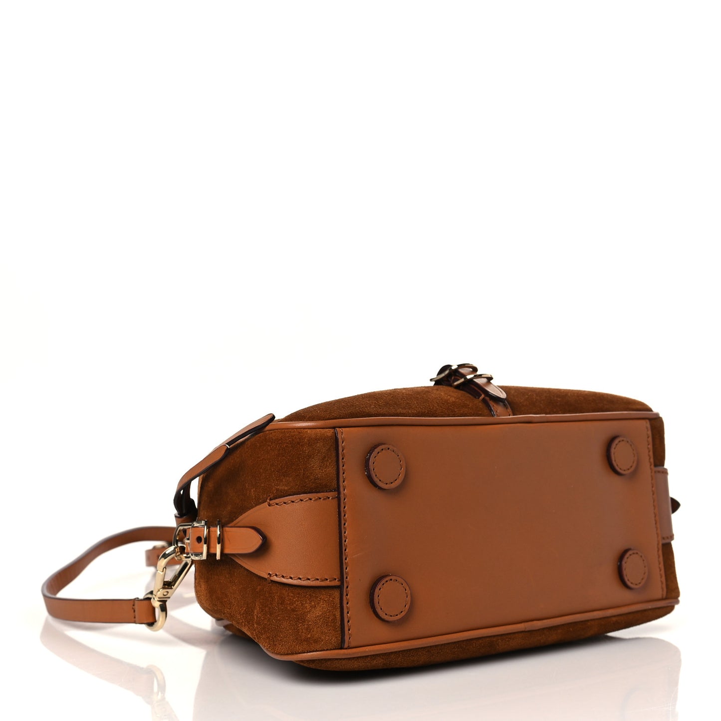 Suede Small Varenne Bowling Bag Tan