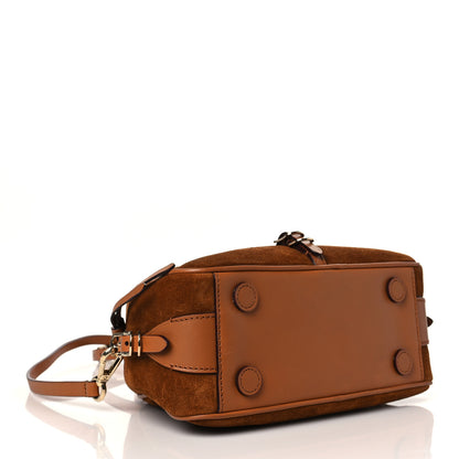 Jimmy Choo Suede Small Varenne Bowling Bag Tan 4 of 10