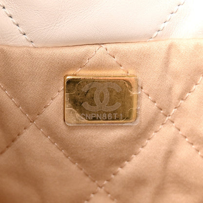 Chanel Shiny Calfskin Quilted Small Chanel 22 White 8 of 12