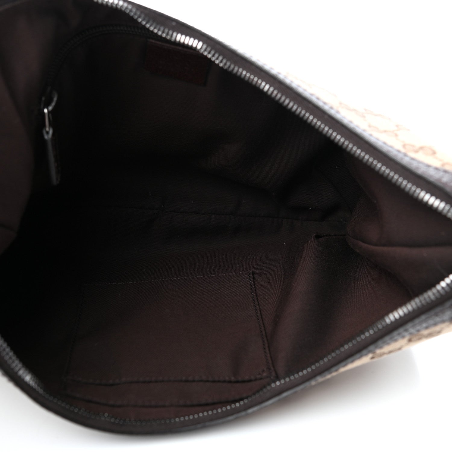Gucci Monogram Web Medium Half Moon Hobo Dark Brown 5 of 10