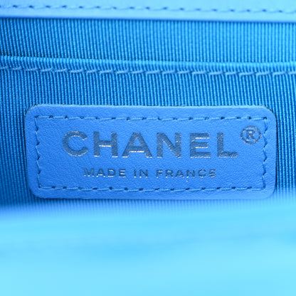 Chanel Patent Calfskin Quilted Medium Boy Flap Blue 6 of 10