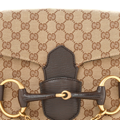 Gucci Monogram Horsebit Chain Flap Shoulder Bag Brown 8 of 14