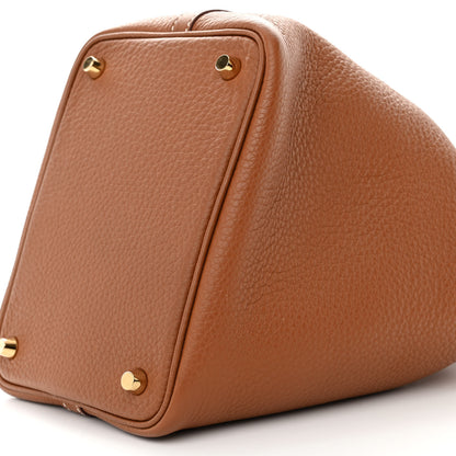 Hermes Taurillon Clemence Picotin Lock 18 PM Gold 10 of 10