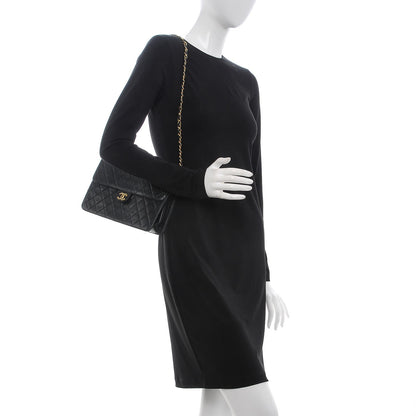 Chanel Lambskin Quilted Medium Single Flap Black 2 of 8