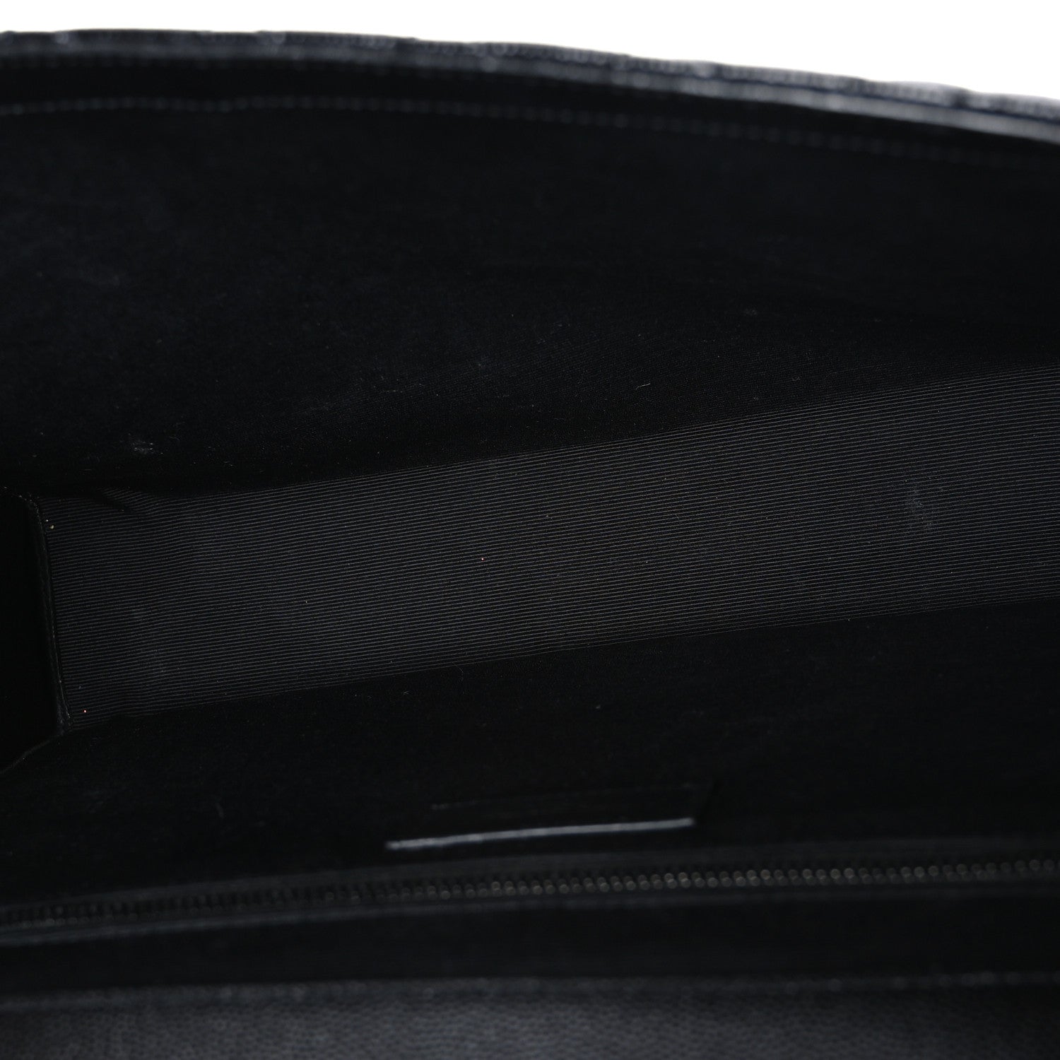 Saint Laurent Grain De Poudre Textured Mixed Matelasse Large Triquilt Monogram Monochrome Satchel Black 5 of 11