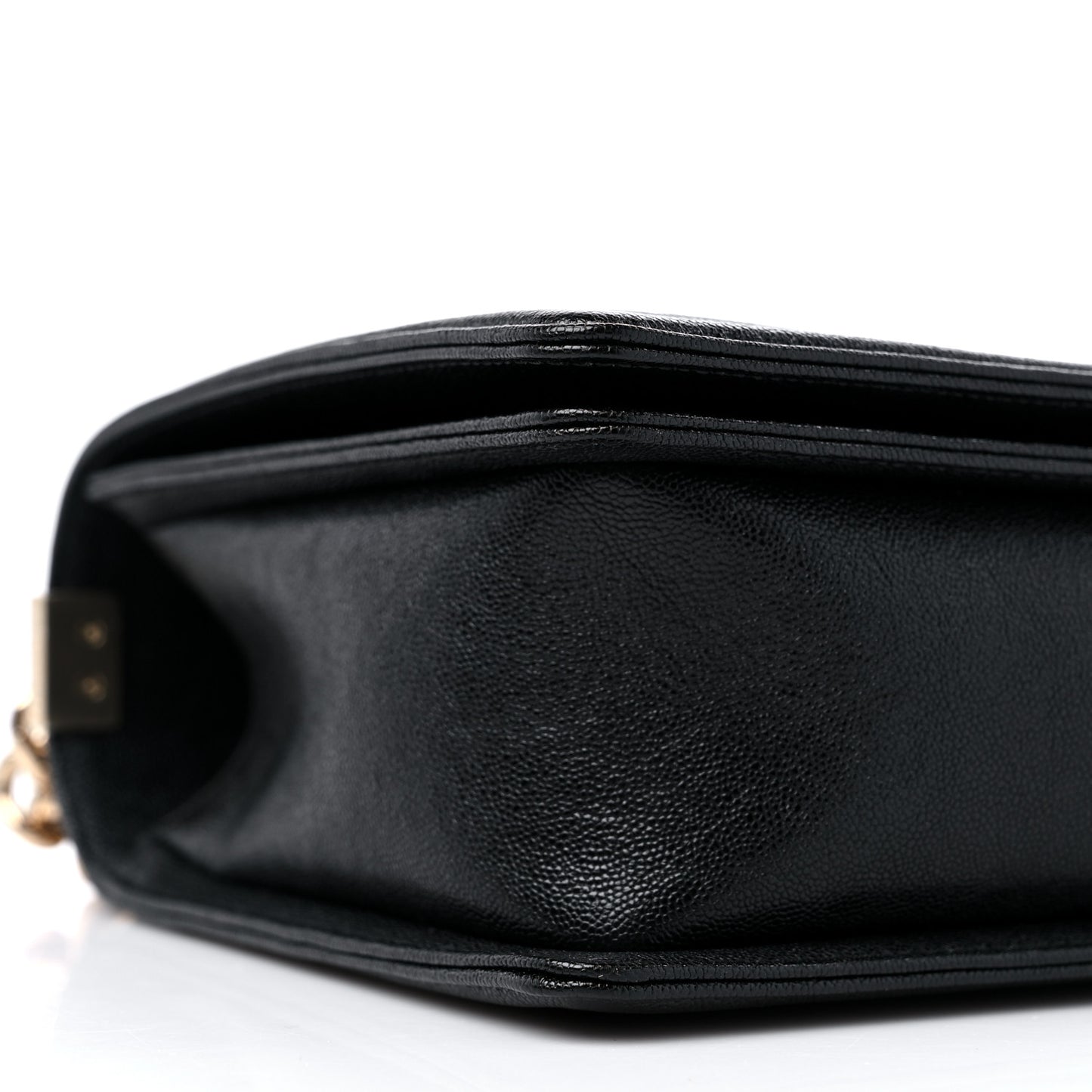Caviar Chevron Quilted New Medium Boy Flap Black
