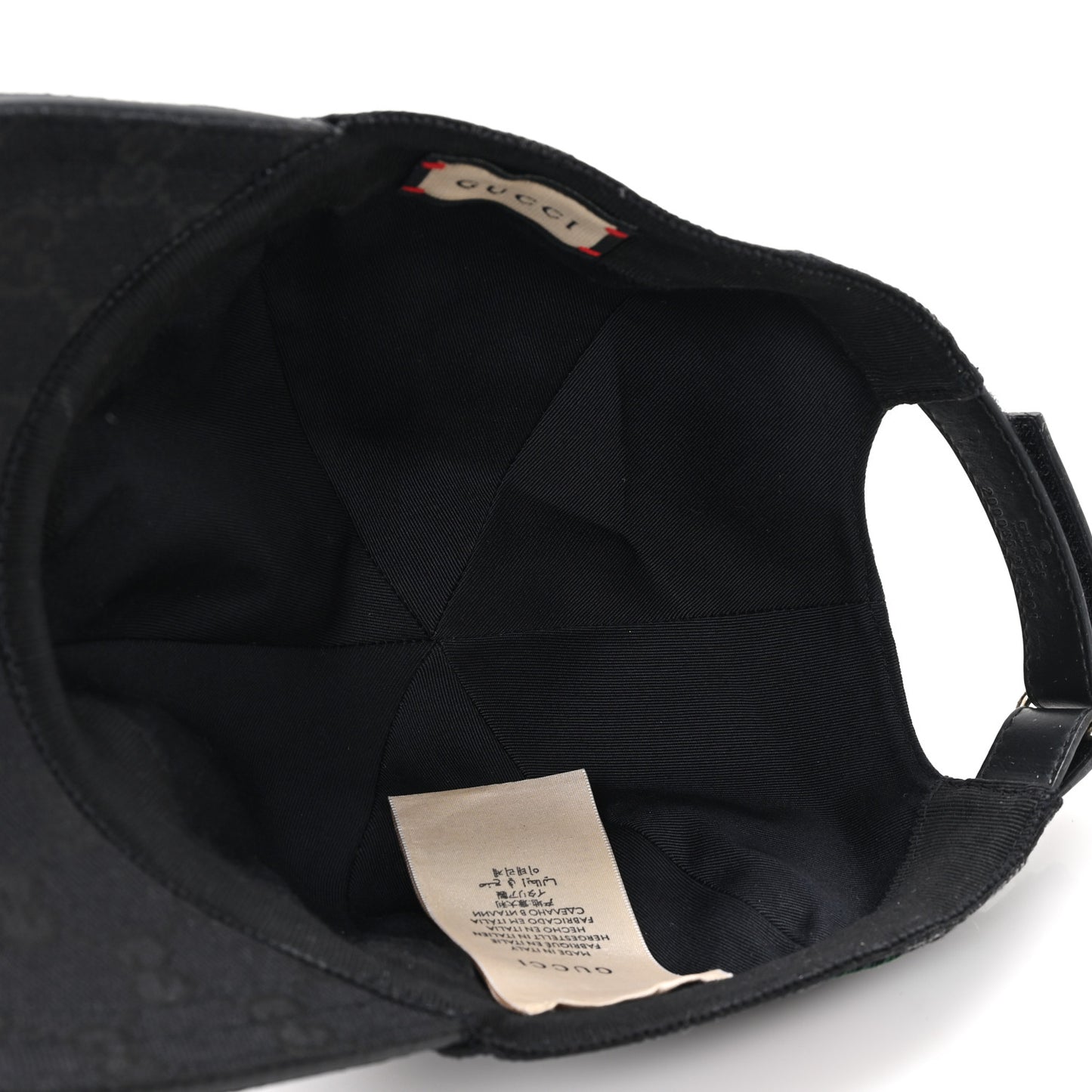 Monogram Web Baseball Hat L Black
