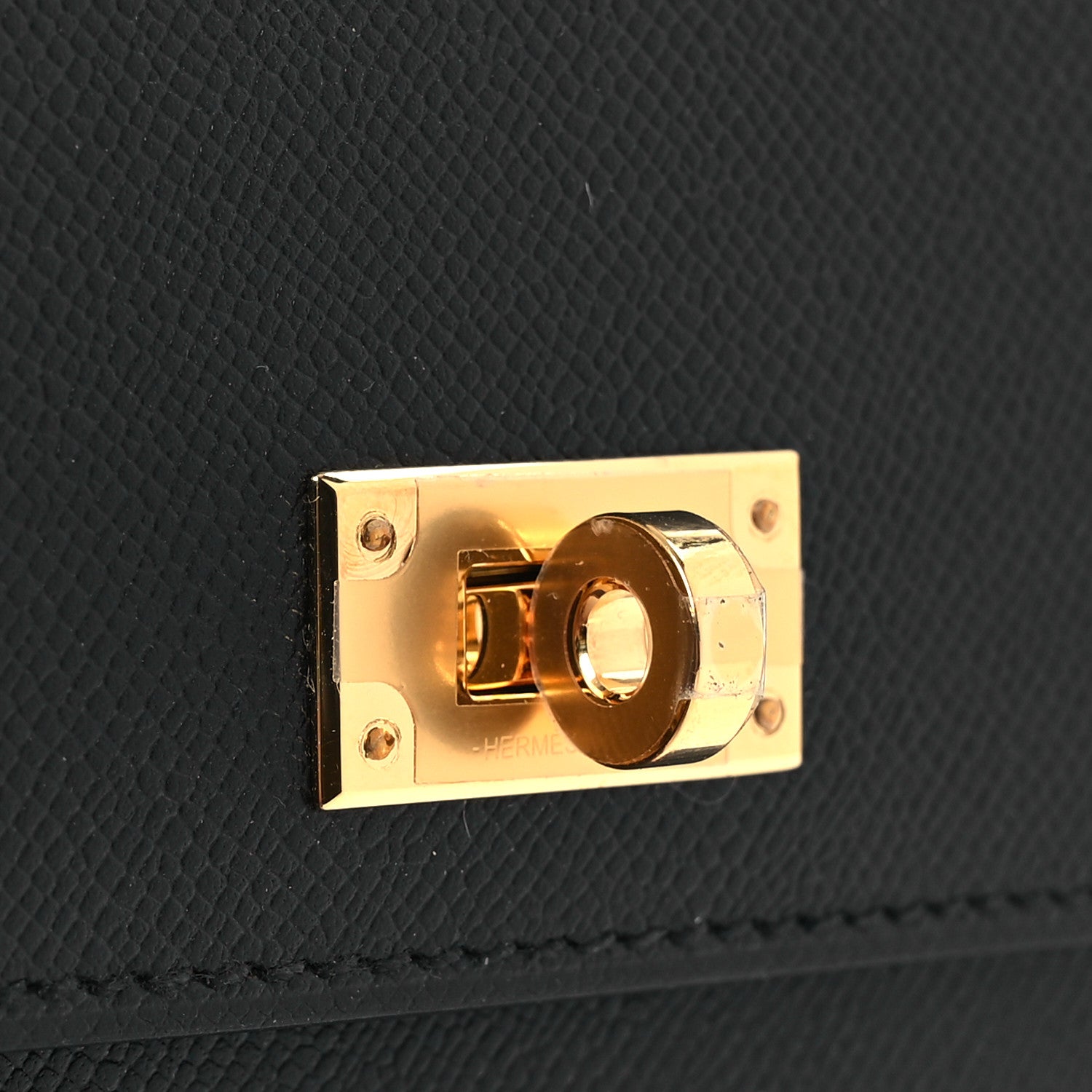 Hermes Madame Calfskin Kelly Pocket Slim Wallet Black 8 of 9