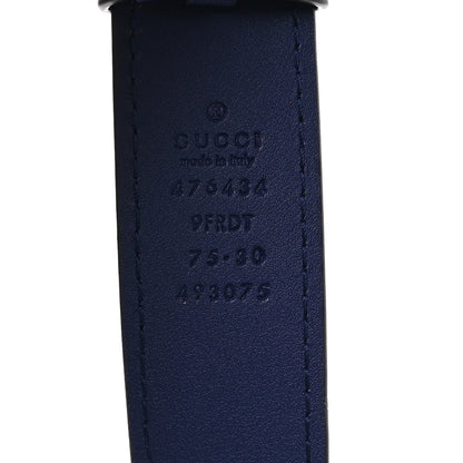 Gucci Velvet Matelasse GG Marmont Belt Bag 75 30 Cobalt Blue 9 of 12