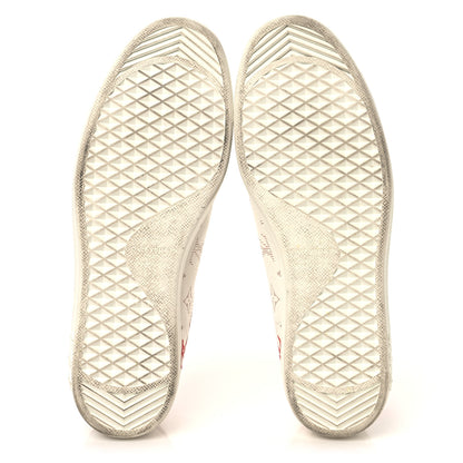Louis Vuitton Calfskin Monogram Luxembourg Sneakers 10 Red White 6 of 9