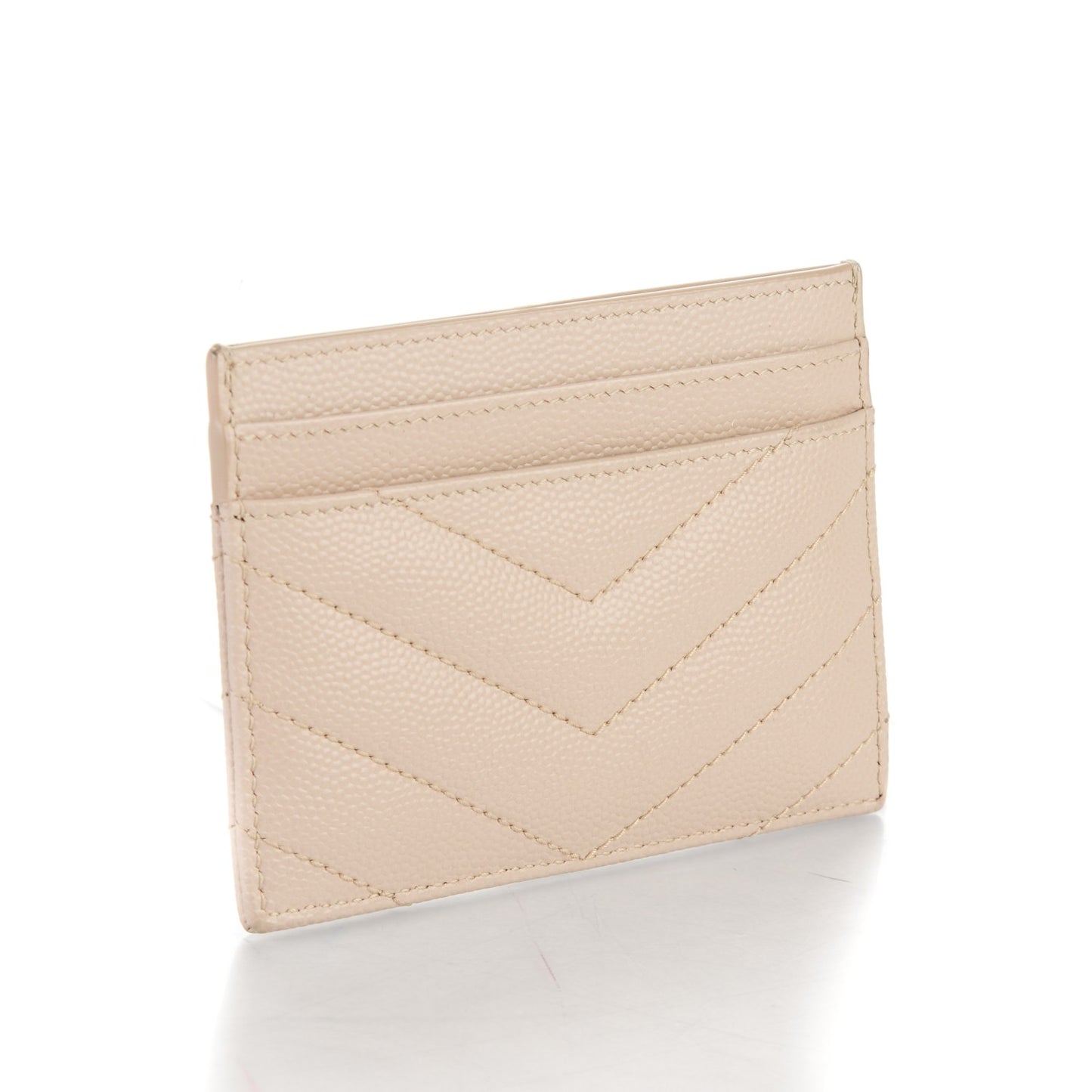 Grain De Poudre Matelasse Chevron Monogram Credit Card Case Rose Poudre