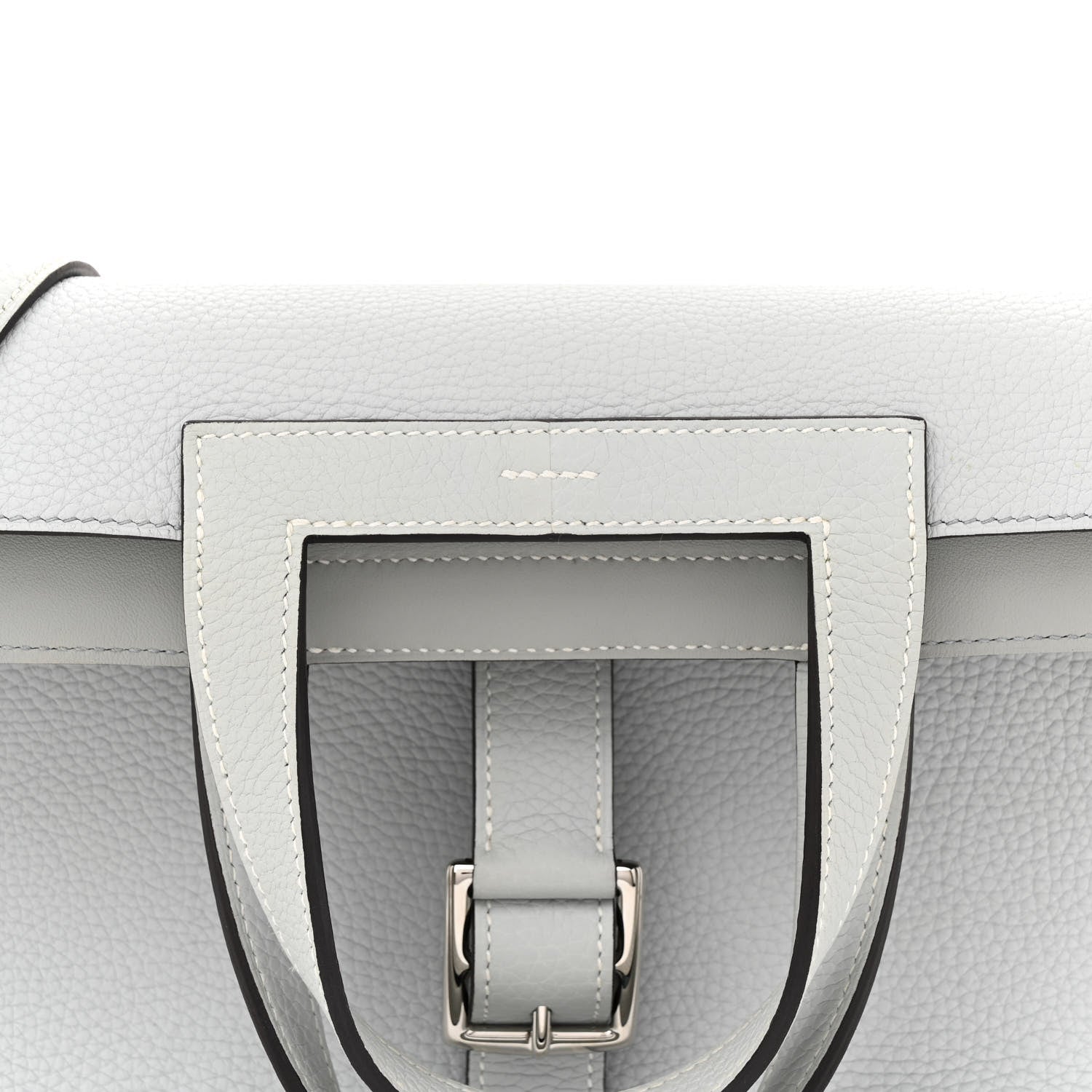 Hermes Taurillon Clemence Halzan 31 GM Gris Perle 8 of 12