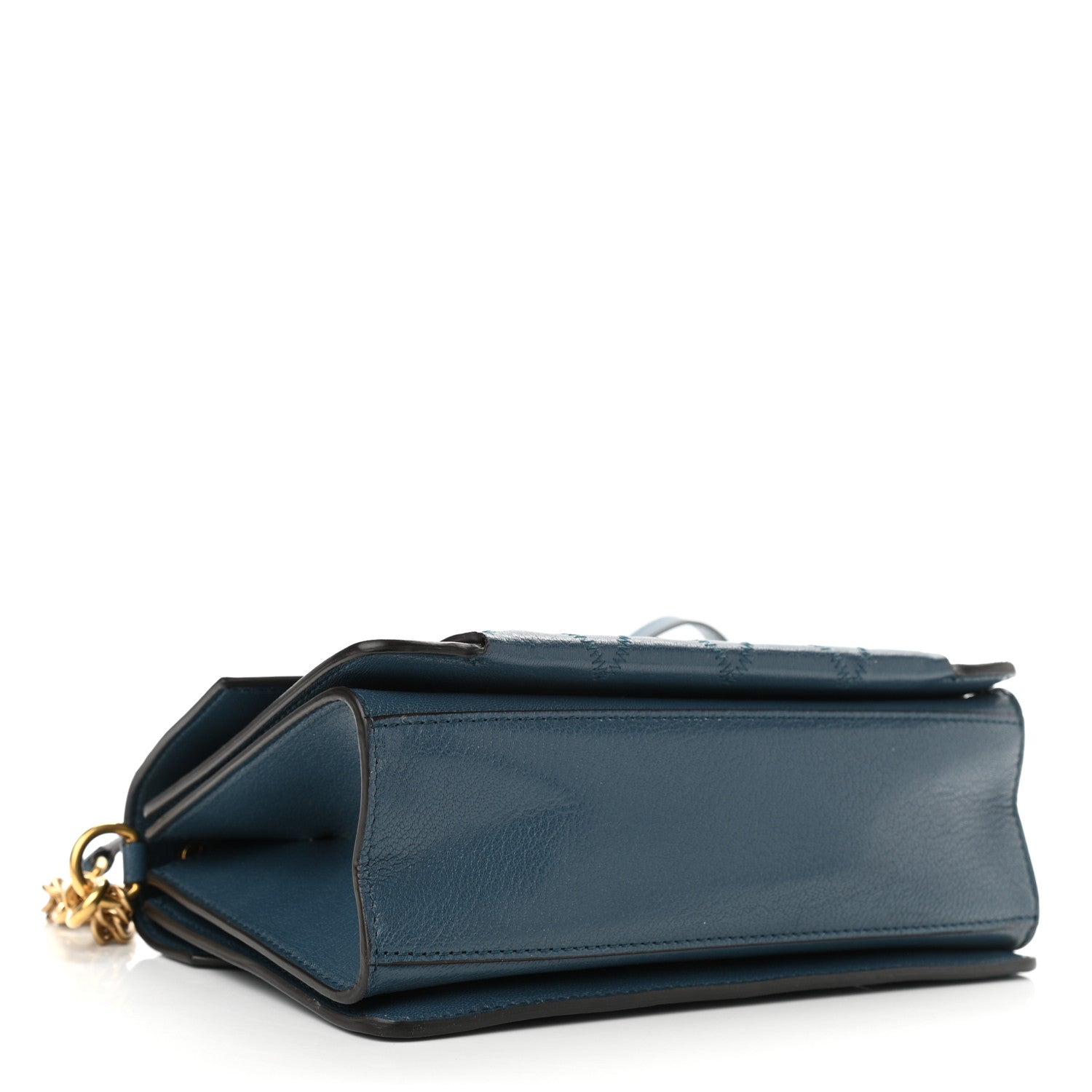 Givenchy Goatskin Quilted Small GV3 Shoulder Bag Blue 4 of 10