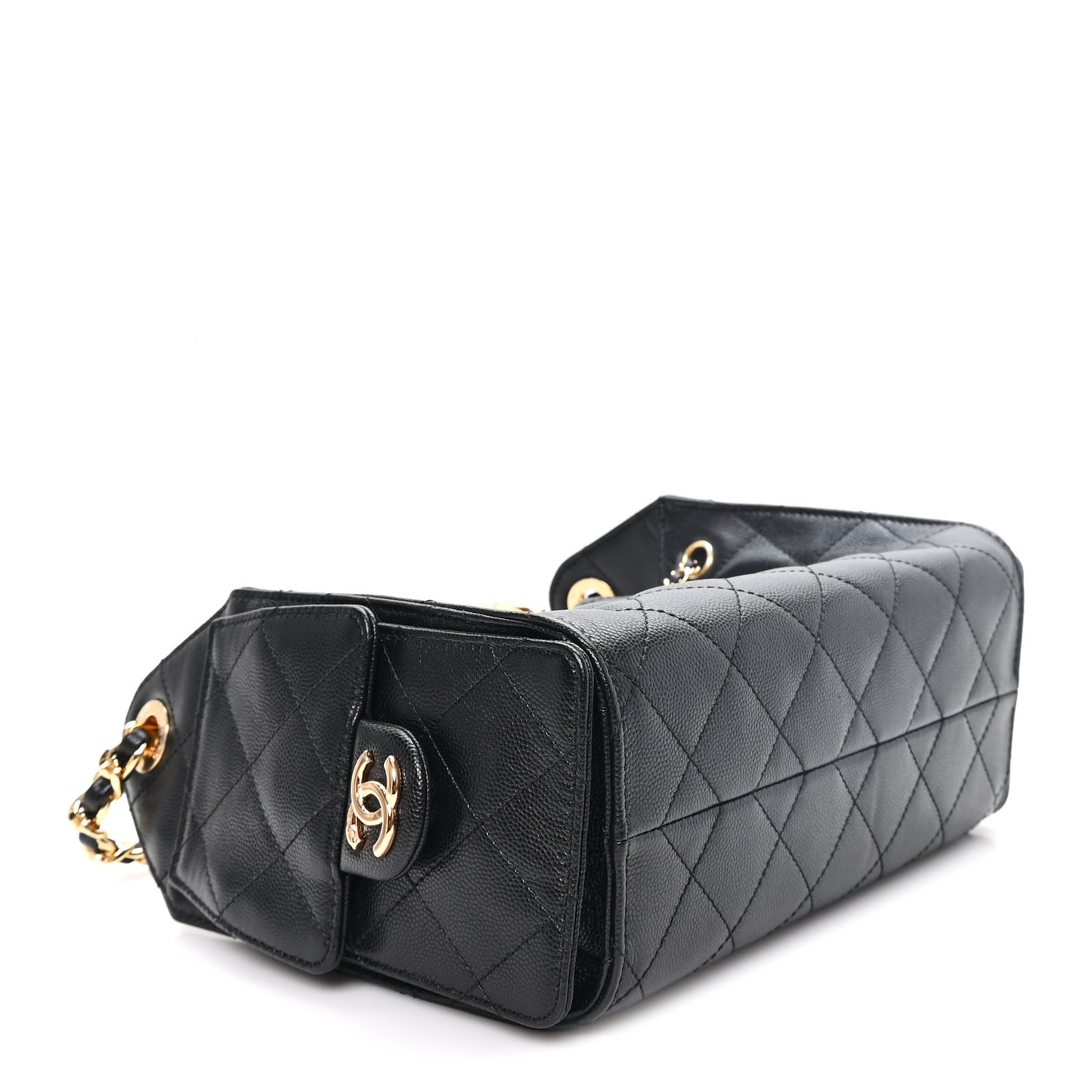 Caviar Quilted Mini Chanel 25 Handbag Black