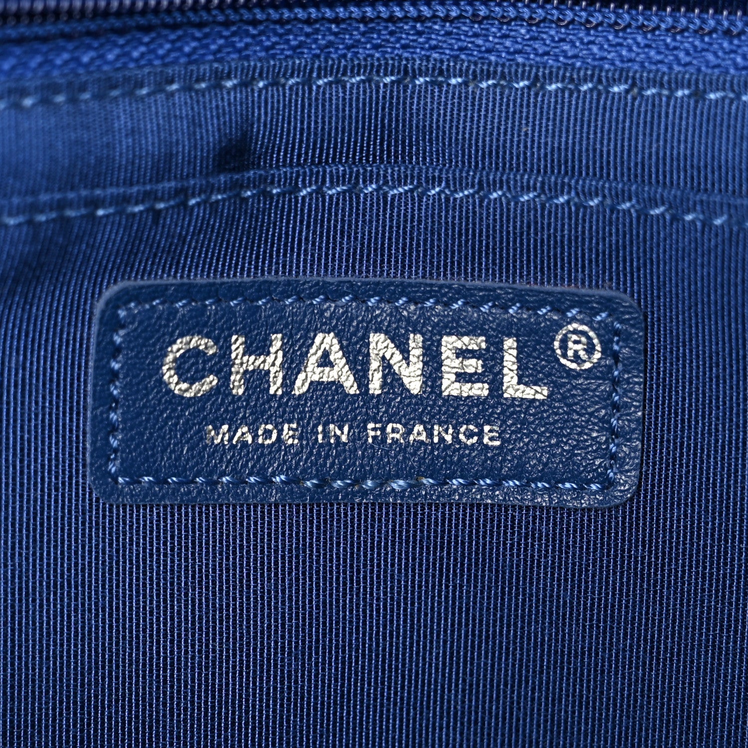 Chanel Caviar Chevron Quilted Single Flap Blue 6 of 11