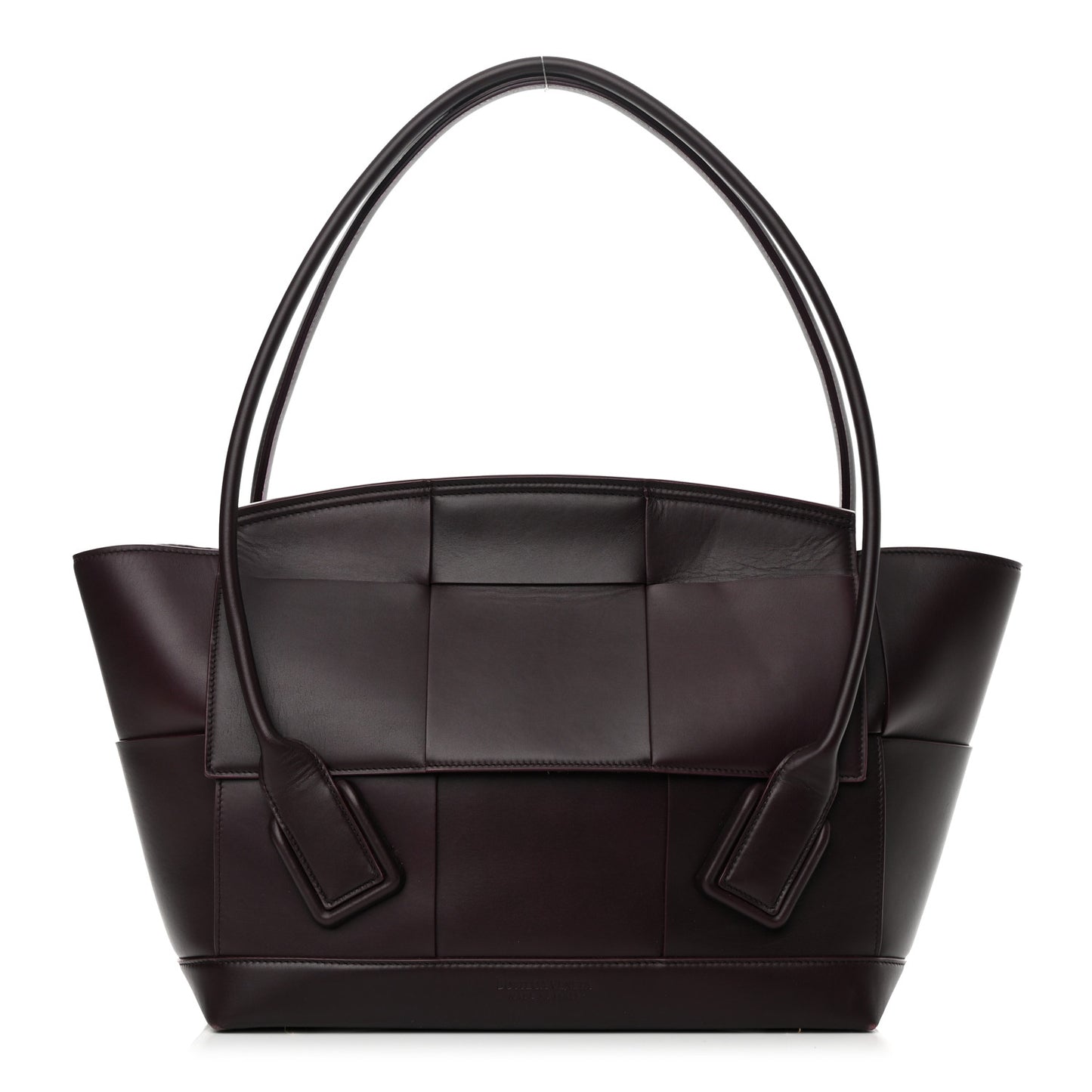 French Calfskin Maxi Intrecciato Medium Arco Grape