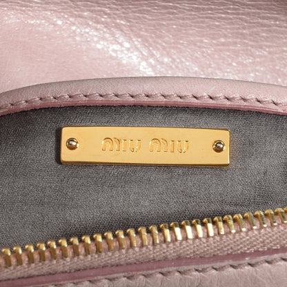 Miu Miu Vitello Lux Mini Bow Bag Mughetto 7 of 10