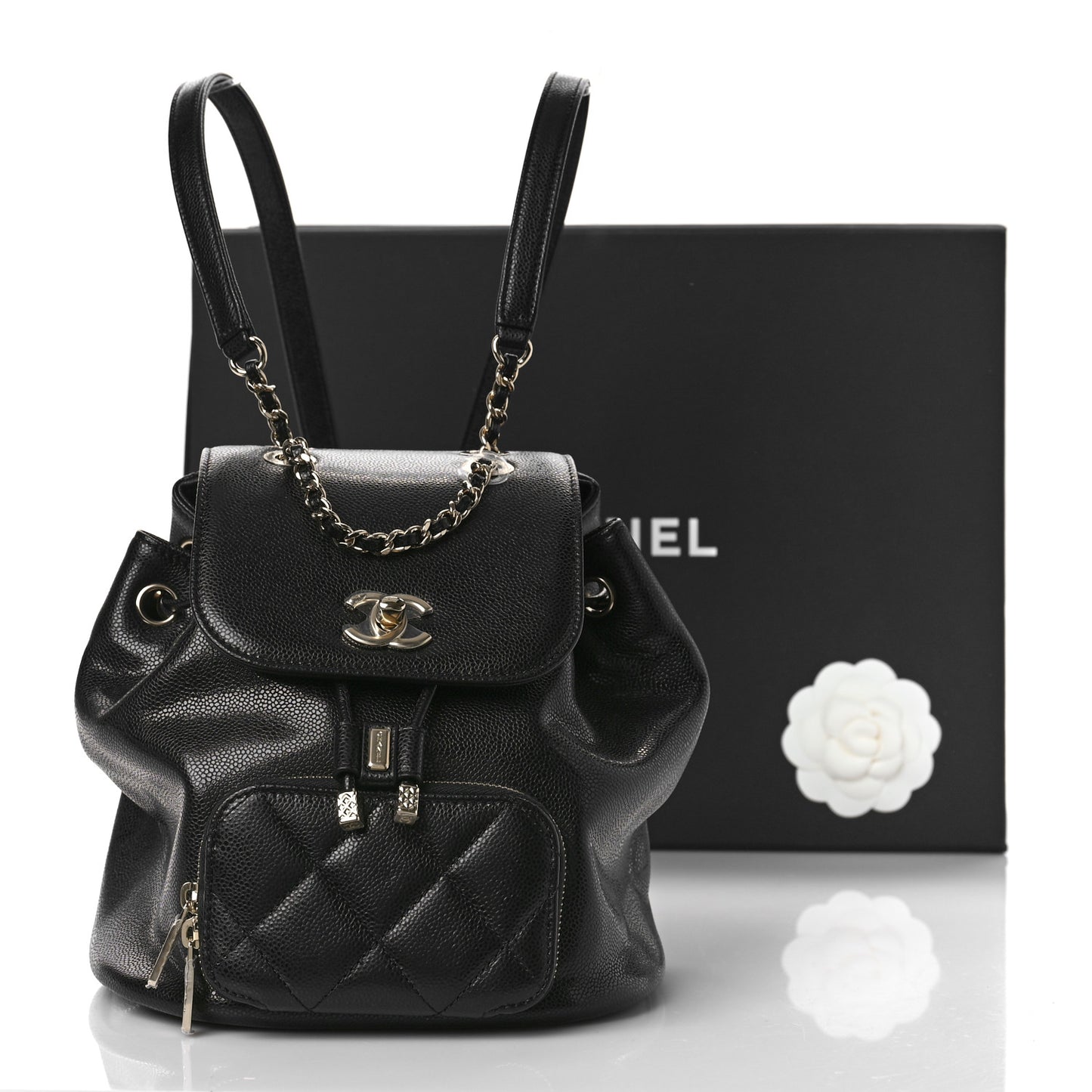 Caviar Quilted Mini Business Affinity Backpack Black