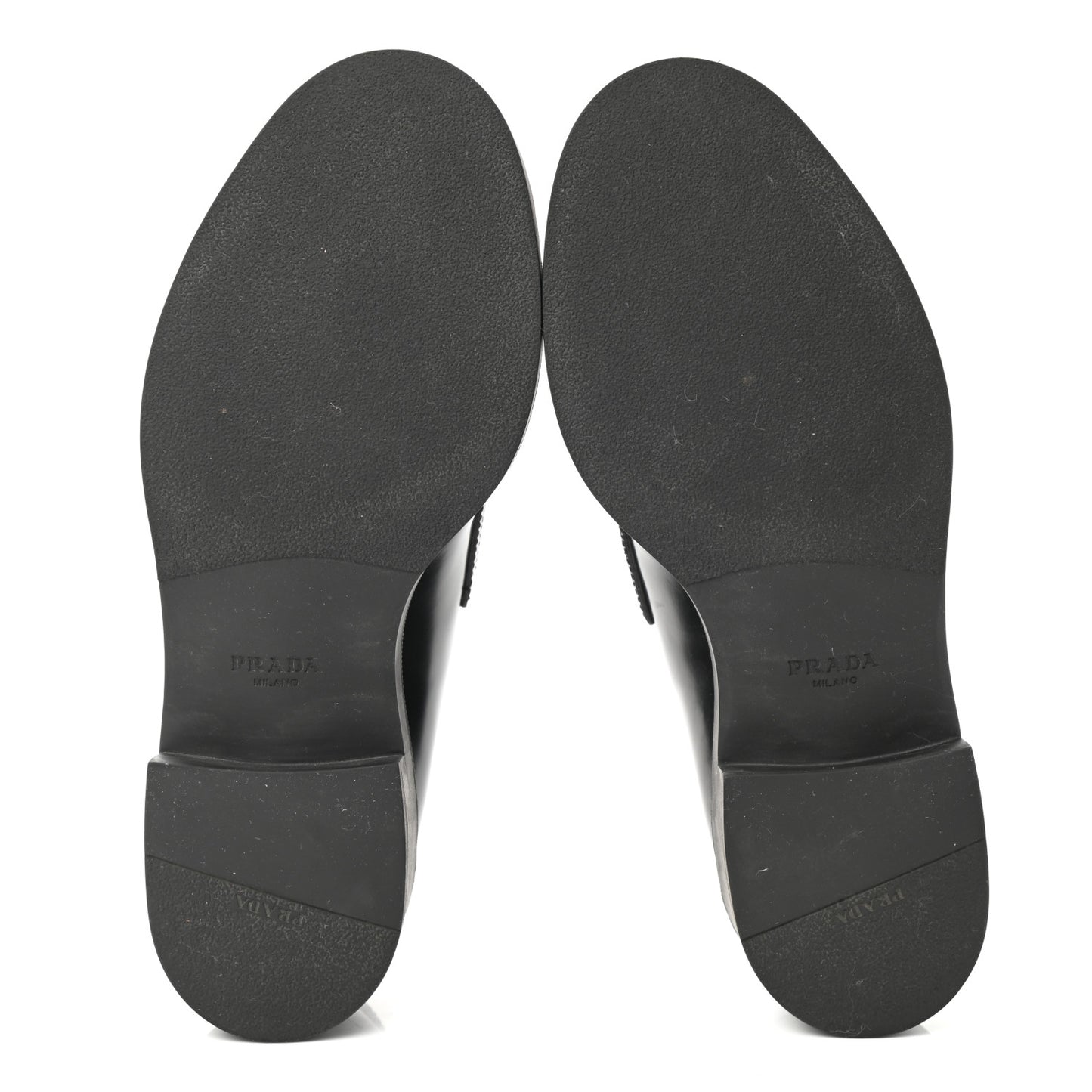 Spazzolato Metal Triangle Logo 50mm Loafers 37.5 Black