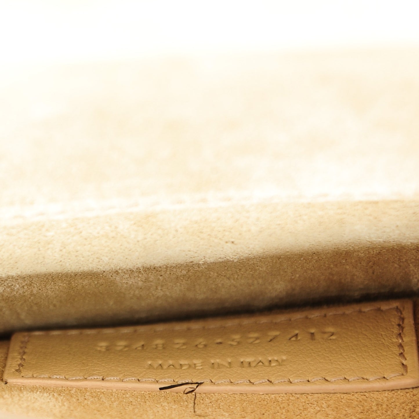Patent Grain de Poudre Lutetia Flap Clutch Beige
