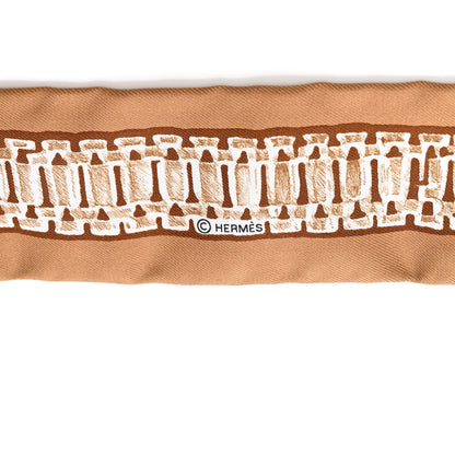 Hermes Silk Le Tresor De Medor Twilly Beige Gris Cacao 4 of 4