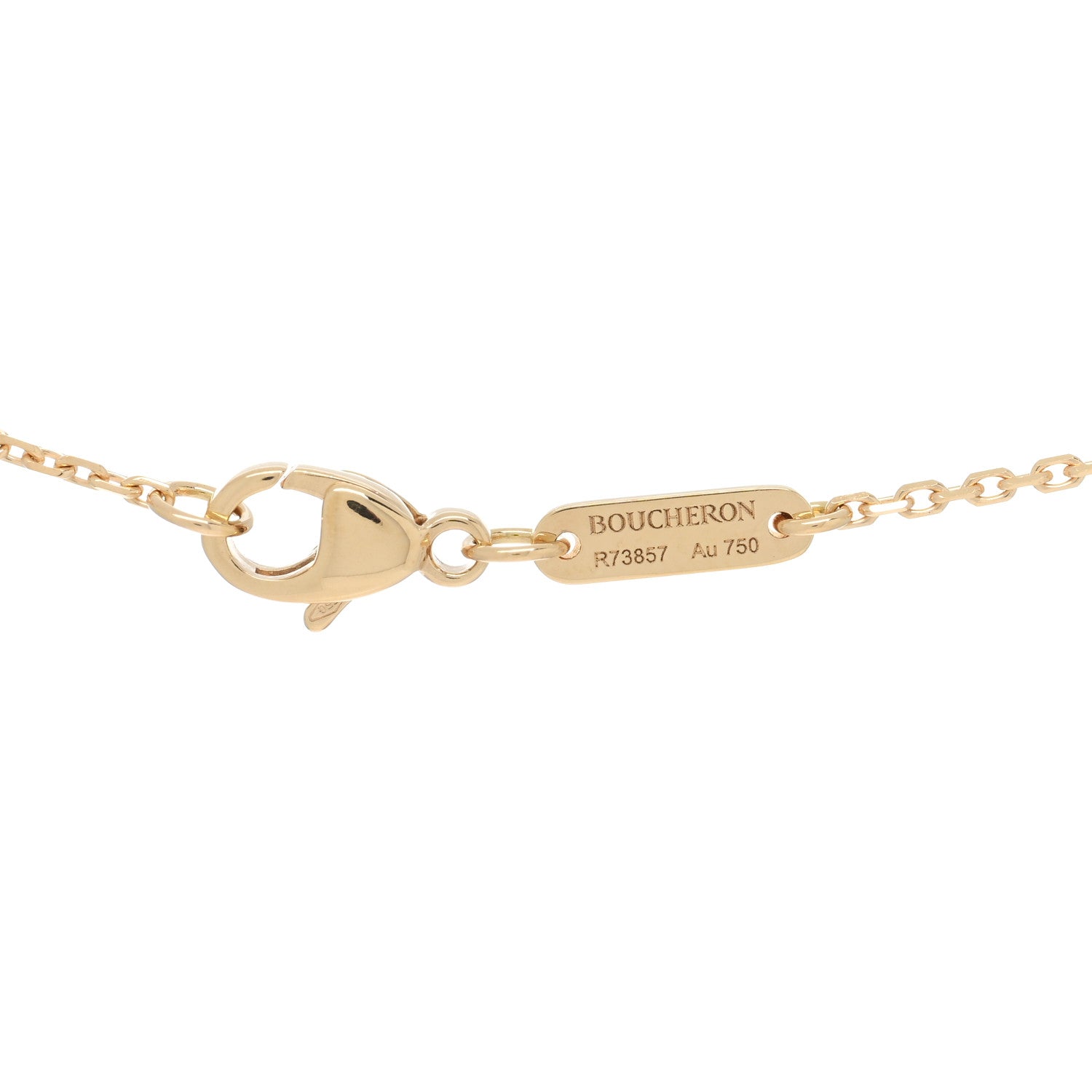 Boucheron 18K Yellow White Pink Gold PVD Diamond XS Quatre Classique Pendant Necklace 4 of 4