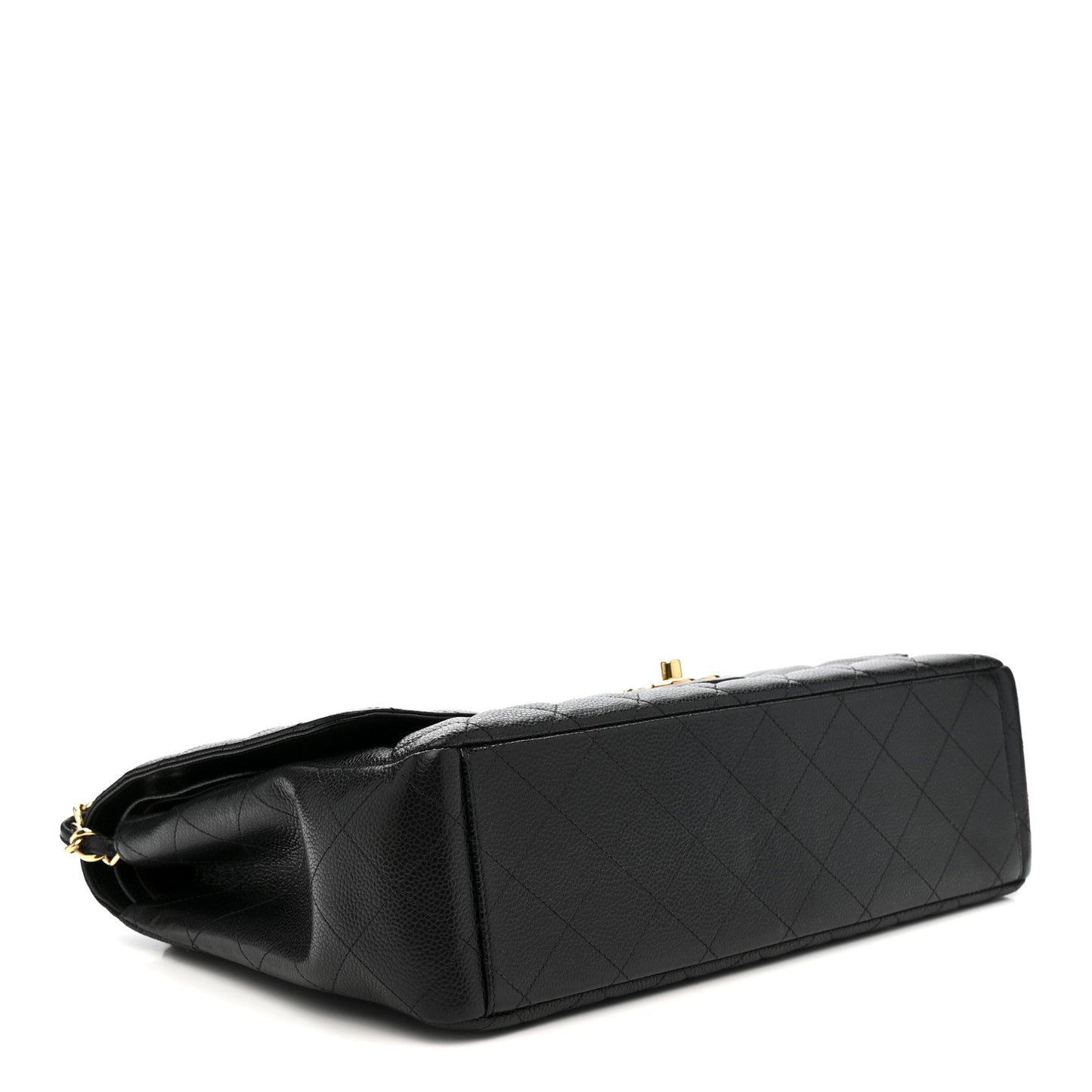 Caviar Quilted Maxi Double Flap Black