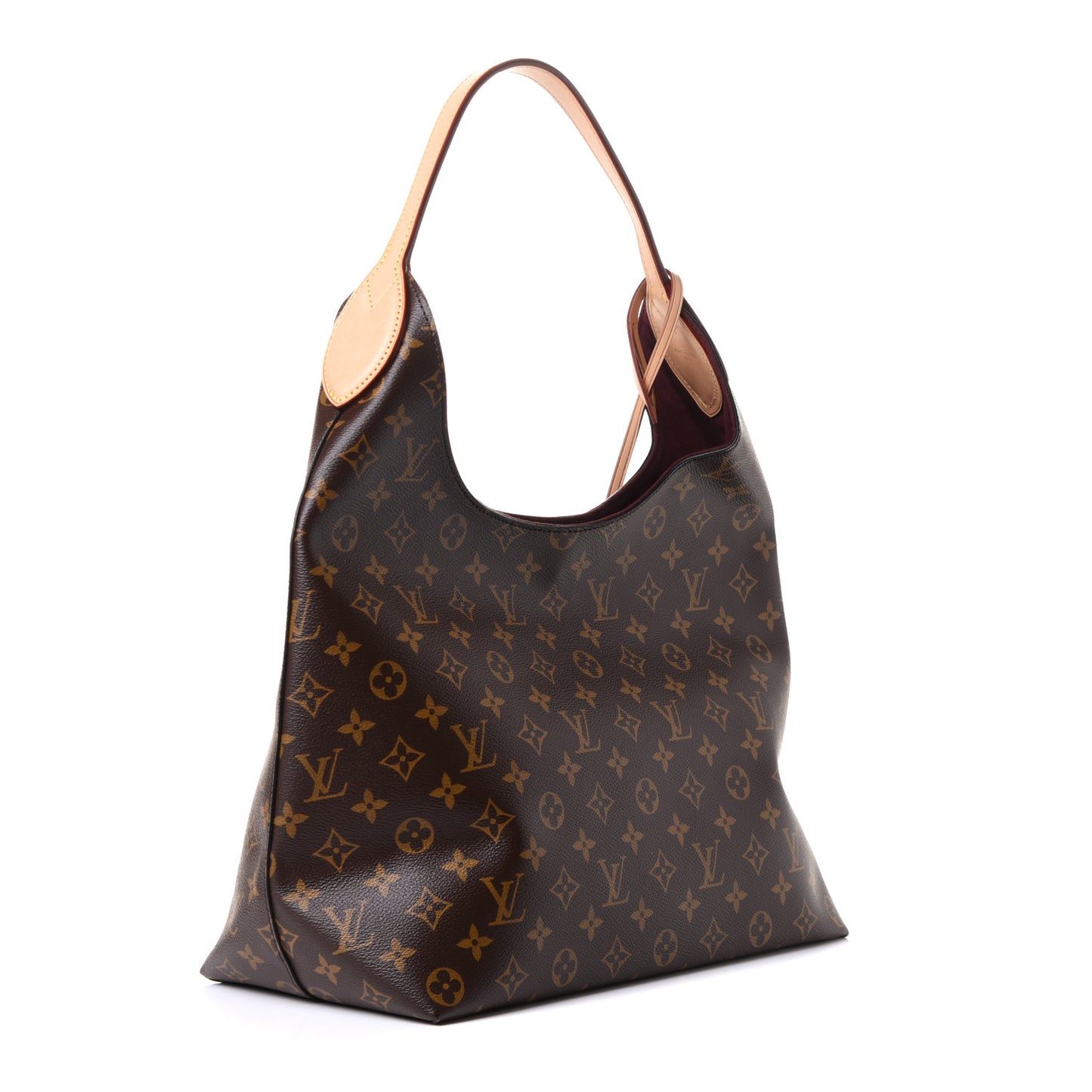 Monogram Flower Hobo Beige