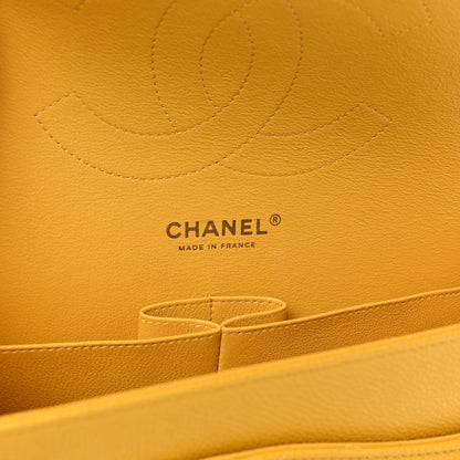 Chanel Caviar Quilted Jumbo Double Flap Yellow 6 of 10