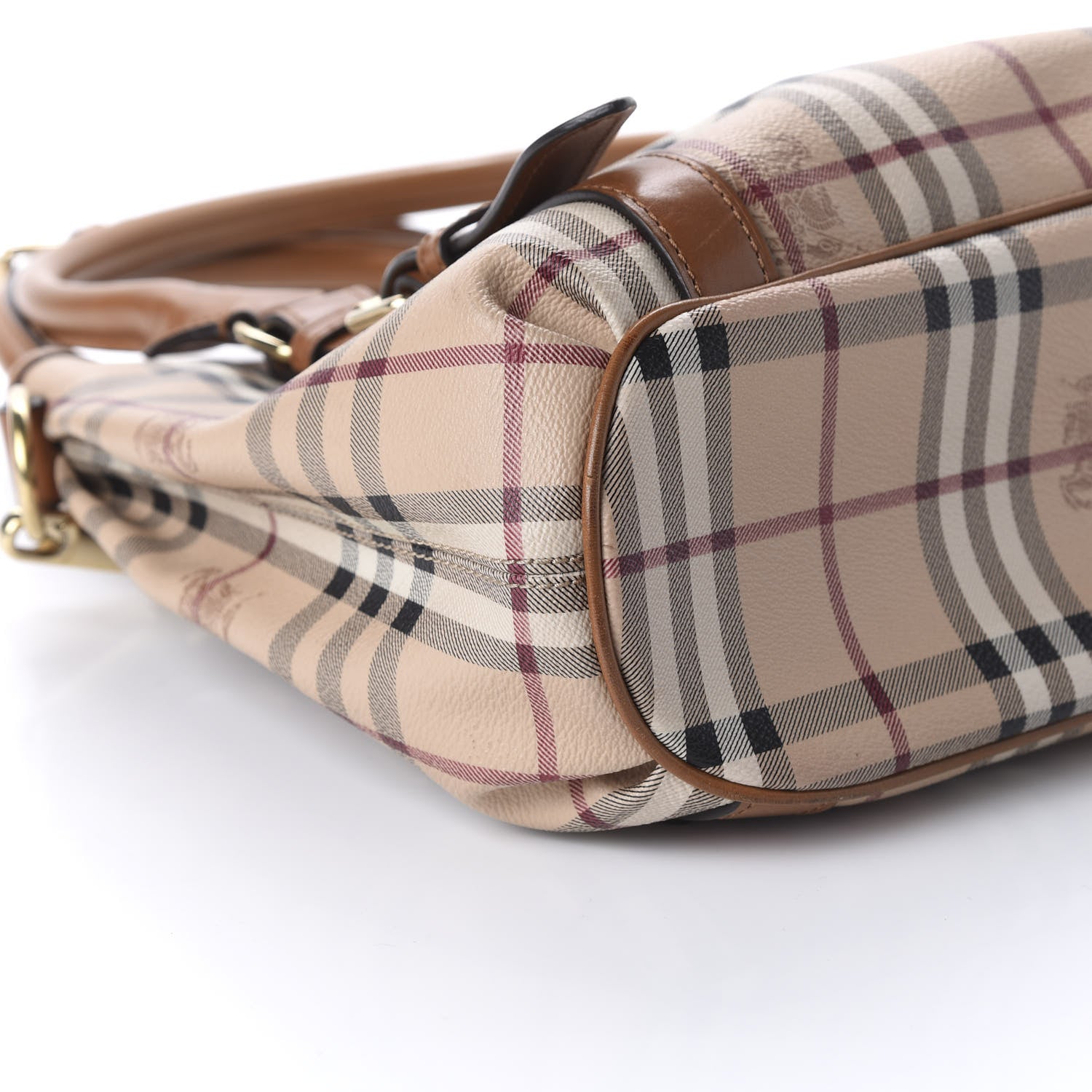 Burberry Haymarket Check Small Northfield Tote Mid Camel 6 of 9