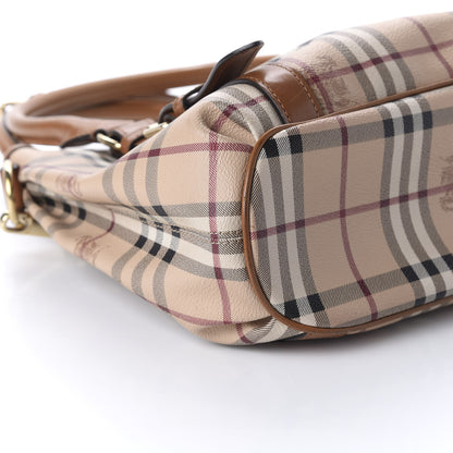 Burberry Haymarket Check Small Northfield Tote Mid Camel 6 of 9