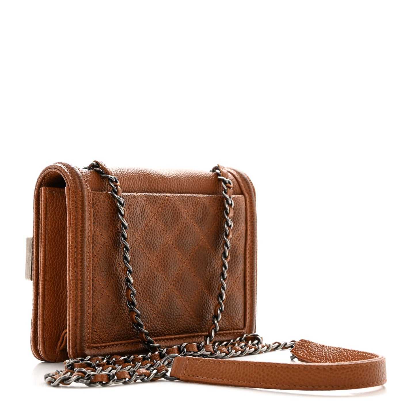 Caviar Mini Dallas Boy Brick Flap Brown