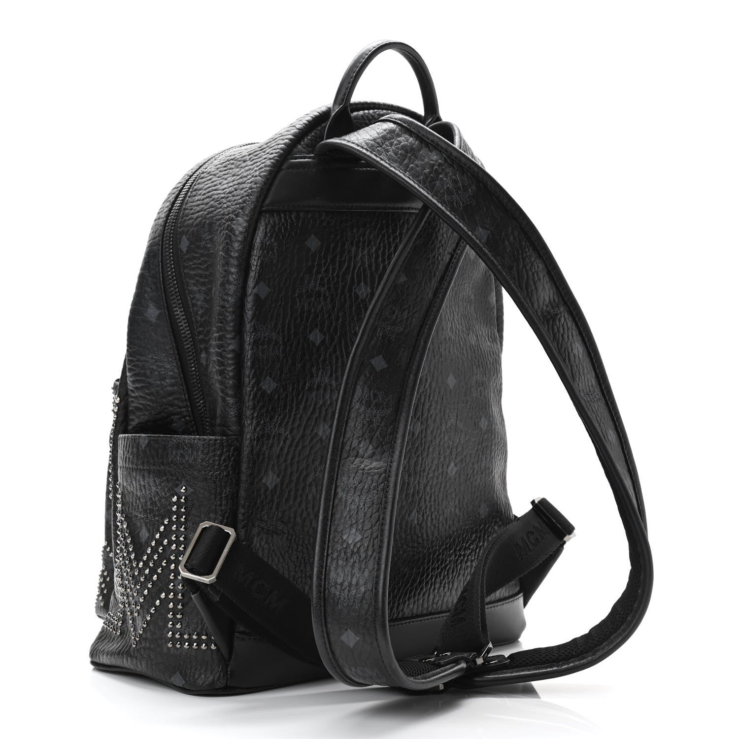 MCM Visetos Studded Medium Stark Gunta Backpack Black 3 of 11