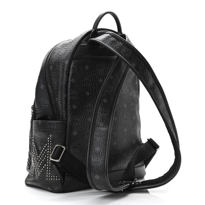 MCM Visetos Studded Medium Stark Gunta Backpack Black 3 of 11