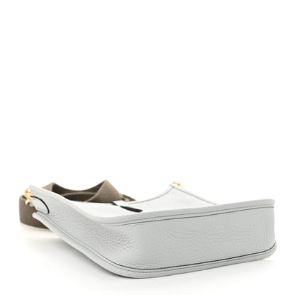 Hermes Taurillon Clemence Amazone Evelyne TPM Bleu Pale Etain 4 of 10
