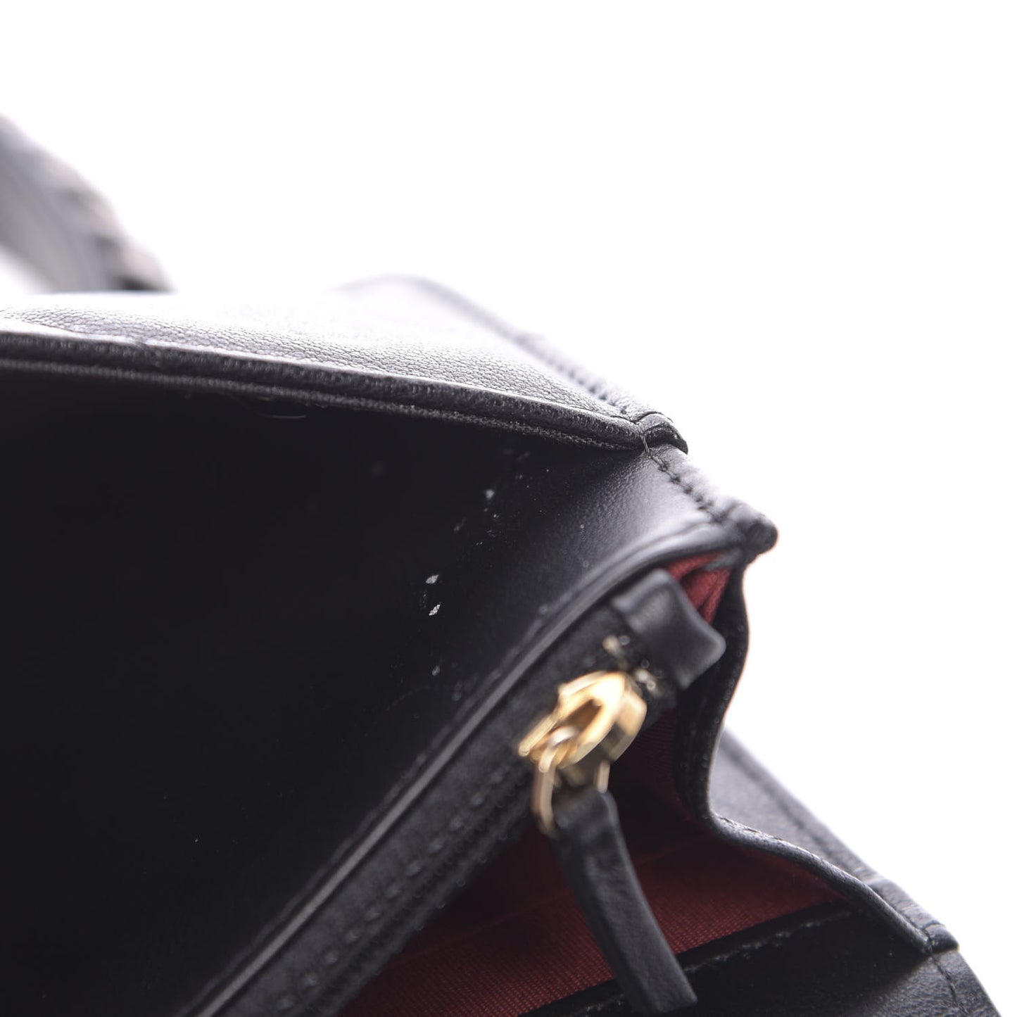 Goatskin Quilted 19 Wallet On Chain WOC Black