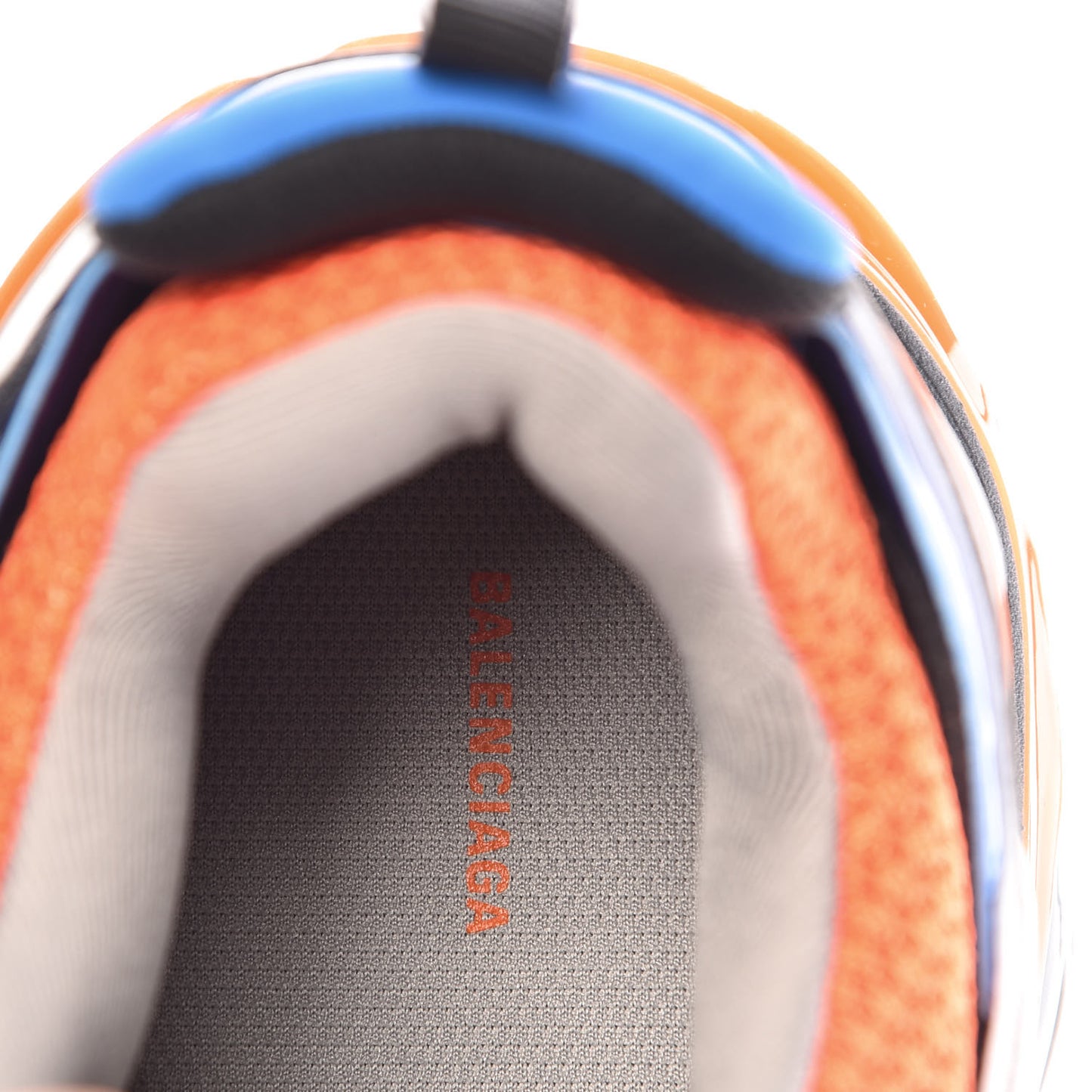 Mesh Nylon Mens Track Sneakers 44 Gris Orange White