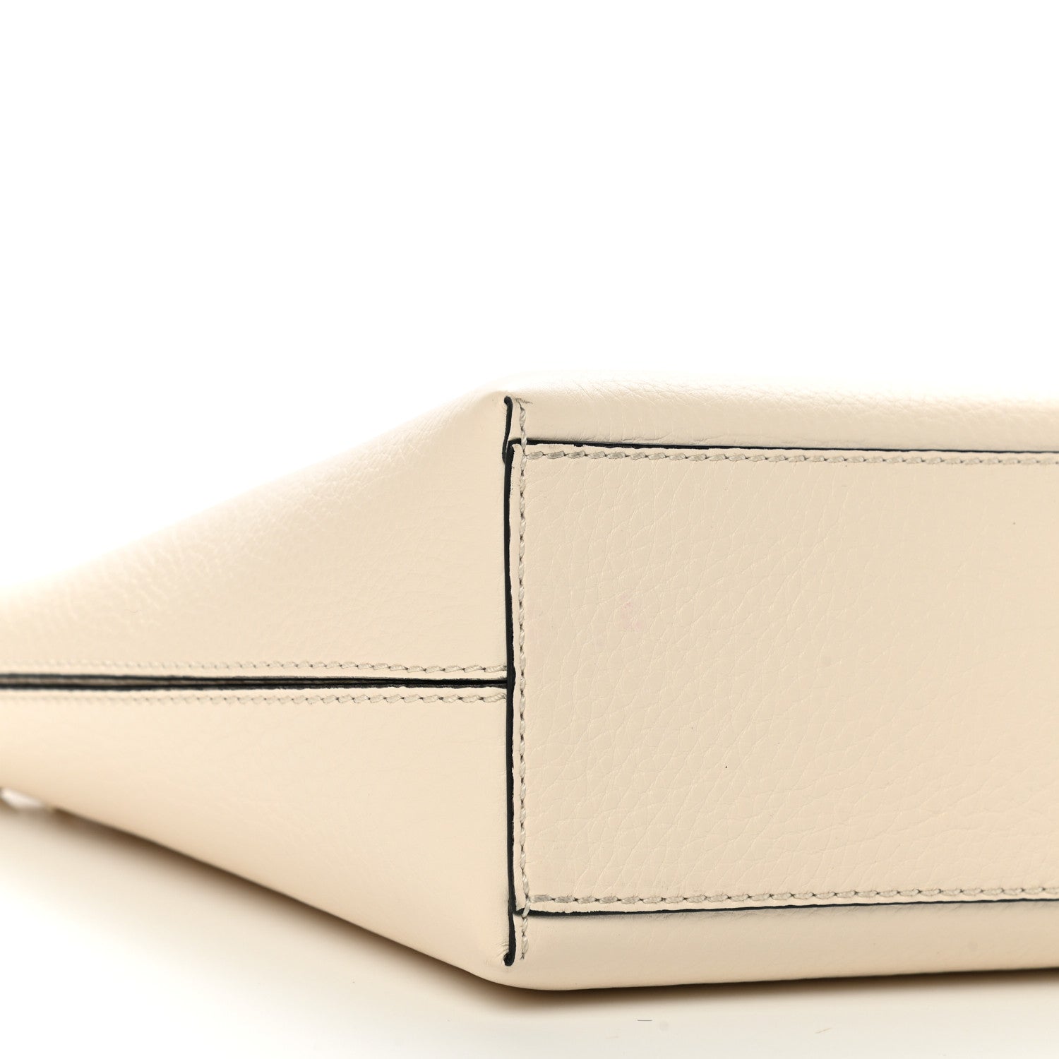 Valentino Garavani Grained Calfskin Small Rockstud Shoulder Tote Light Ivory 8 of 12