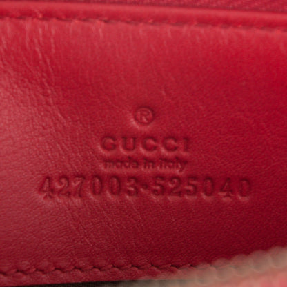 Gucci Calfskin Studded Animalier Zip Pouch Red 6 of 6