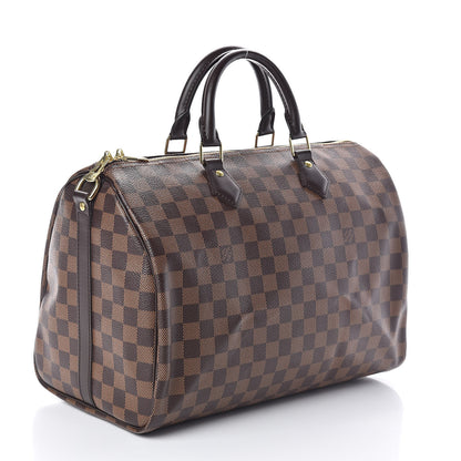Louis Vuitton Damier Ebene Speedy Bandouliere 35 3 of 10