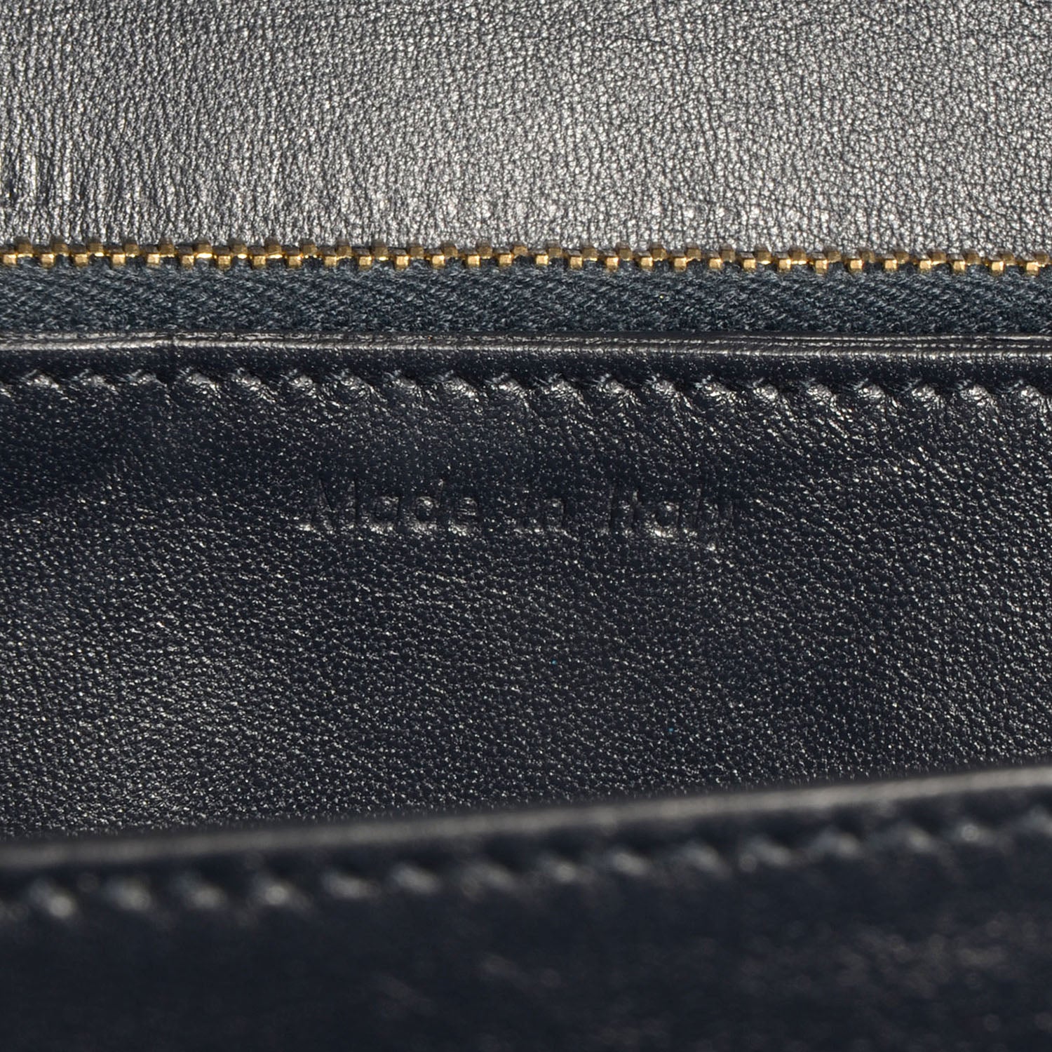 Celine Smooth Calfskin Large Classic Box Flap Bag Navy 6 of 8