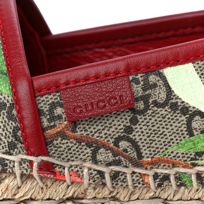 Gucci GG Supreme Monogram Tian Womens Espadrilles 36 Beige Multicolor Red 9 of 11