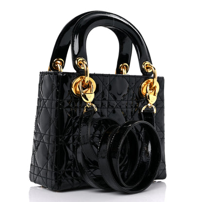 Christian Dior Patent Cannage Mini Lady Dior Black 2 of 14