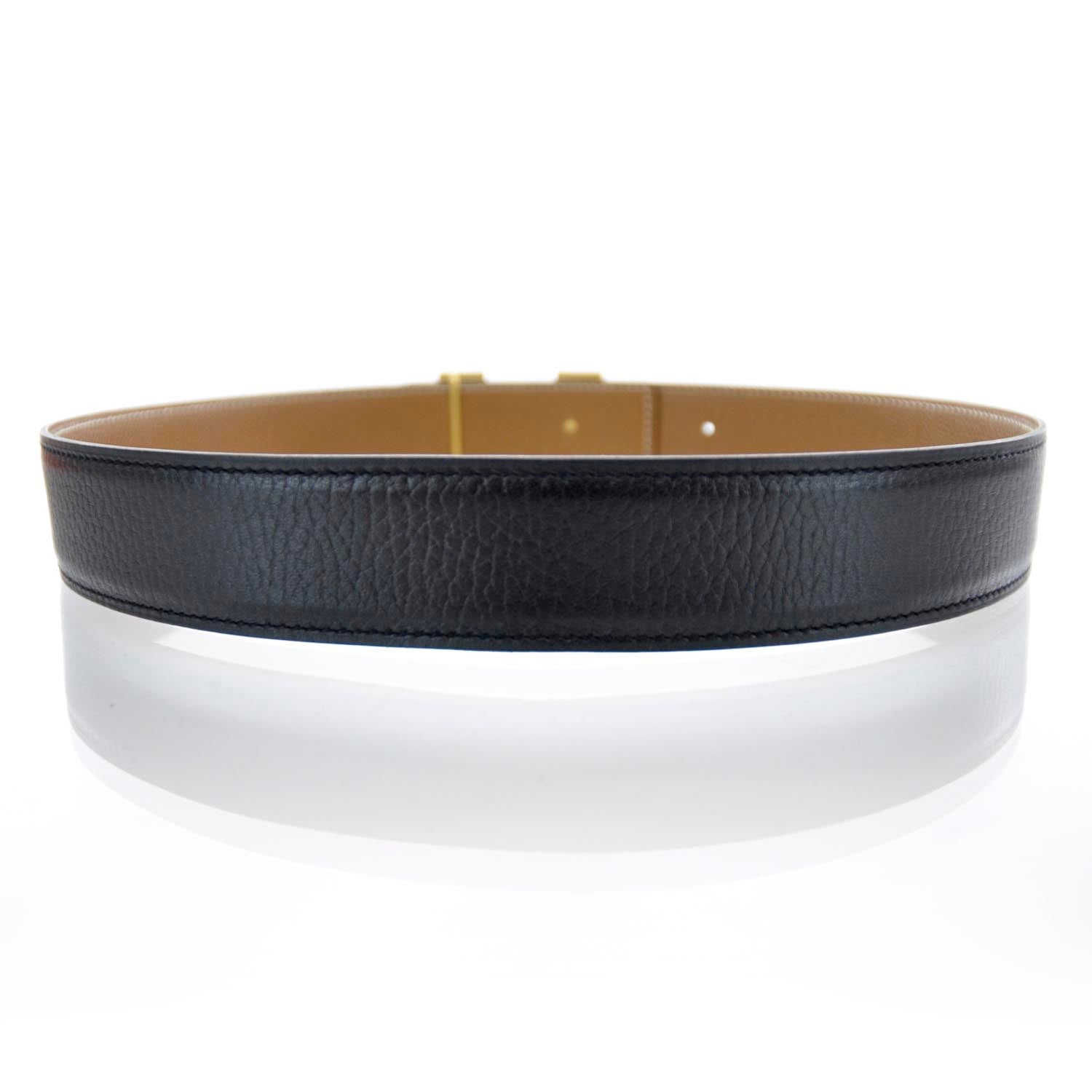 Hermes Leather Reversible H Belt Gold Black 70 2 of 7