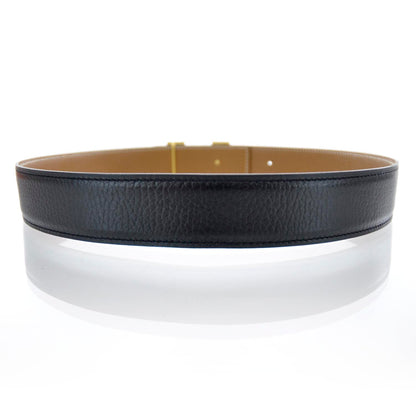 Hermes Leather Reversible H Belt Gold Black 70 2 of 7