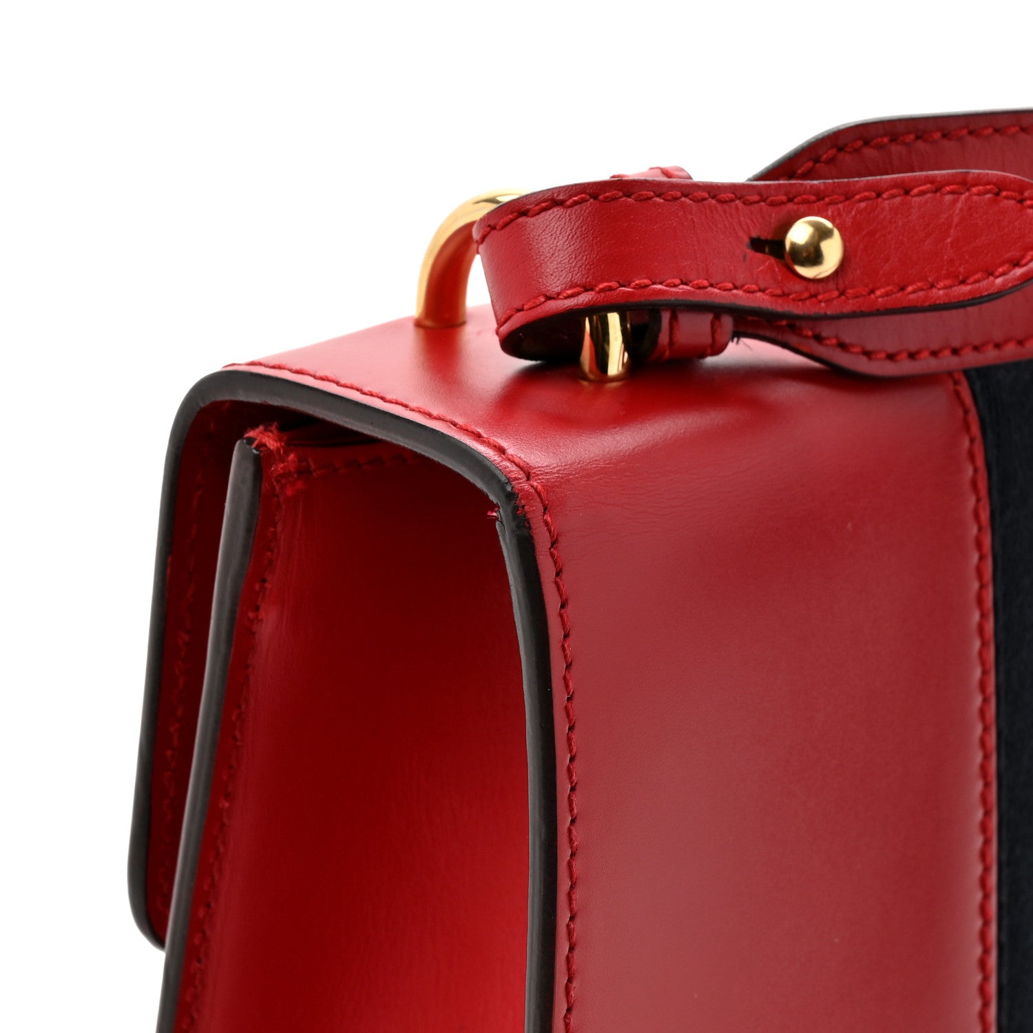 Gucci Calfskin Small Sylvie Shoulder Bag Hibiscus Red 15 of 17