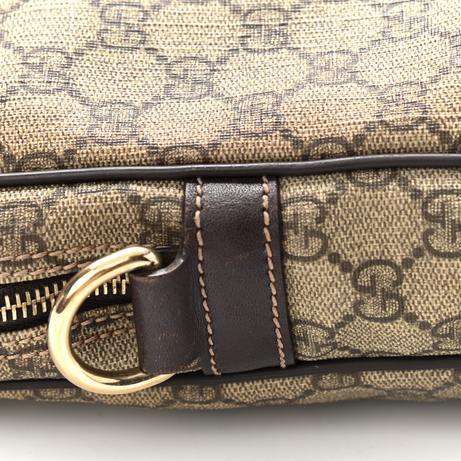 Gucci GG Supreme Monogram Selleria Calfskin Briefcase Beige Ebony Cocoa 13 of 16