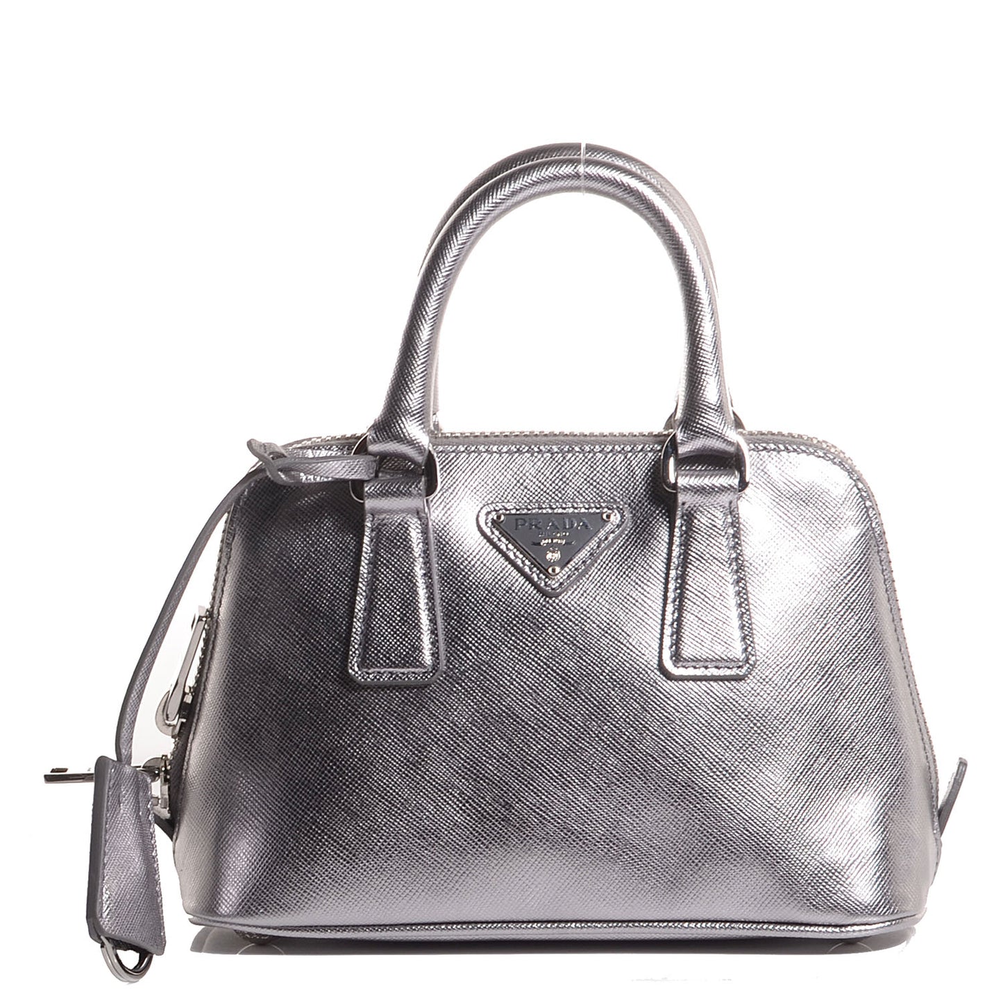 Saffiano Lux Mini Promenade Tote Cromo