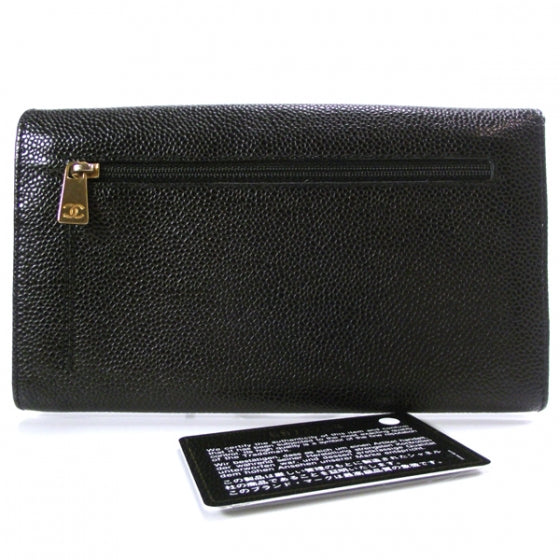 Chanel Caviar CC Flap Wallet Black 2 of 5